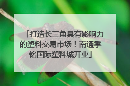 打造长三角具有影响力的塑料交易市场！南通季铭国际塑料城开业