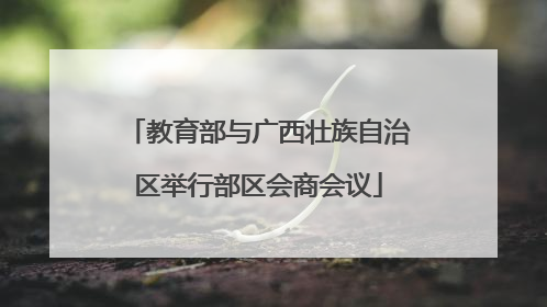 教育部与广西壮族自治区举行部区会商会议