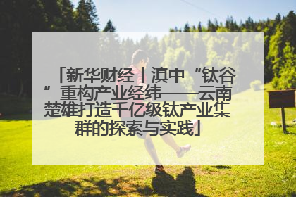 新华财经丨滇中“钛谷”重构产业经纬——云南楚雄打造千亿级钛产业集群的探索与实践