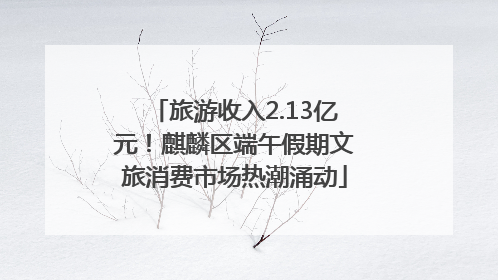 旅游收入2.13亿元！麒麟区端午假期文旅消费市场热潮涌动