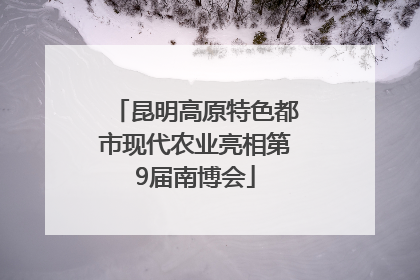 昆明高原特色都市现代农业亮相第9届南博会