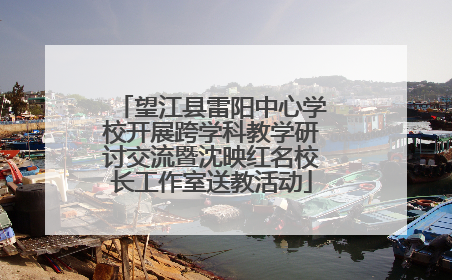 望江县雷阳中心学校开展跨学科教学研讨交流暨沈映红名校长工作室送教活动