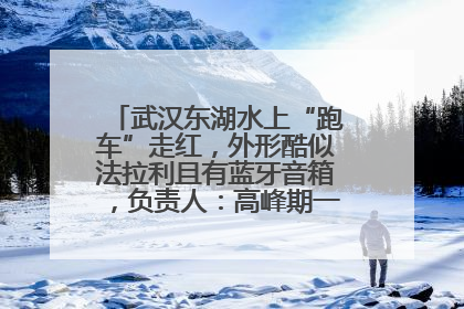 武汉东湖水上“跑车”走红，外形酷似法拉利且有蓝牙音箱，负责人：高峰期一两百人排队