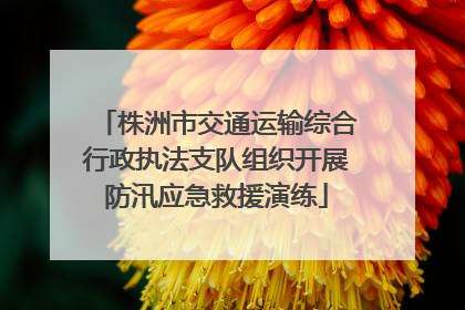 株洲市交通运输综合行政执法支队组织开展防汛应急救援演练
