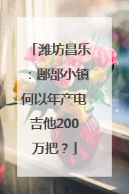 潍坊昌乐：鄌郚小镇何以年产电吉他200万把？