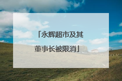 永辉超市及其董事长被限消