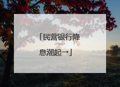 民营银行降息潮起→