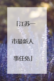 江苏一市最新人事任免