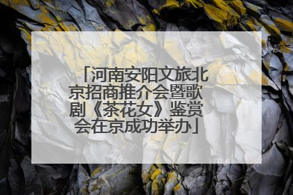 河南安阳文旅北京招商推介会暨歌剧《茶花女》鉴赏会在京成功举办