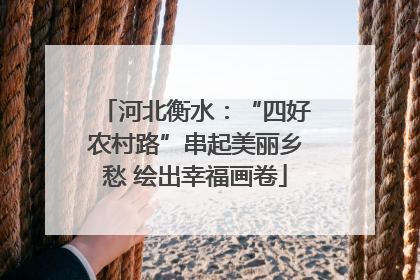 河北衡水：“四好农村路”串起美丽乡愁 绘出幸福画卷