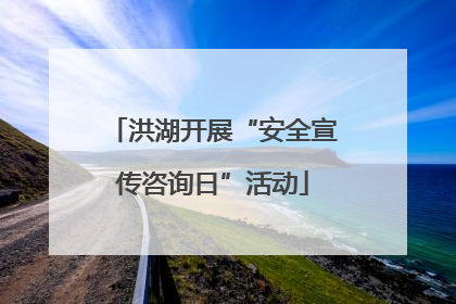 洪湖开展“安全宣传咨询日”活动
