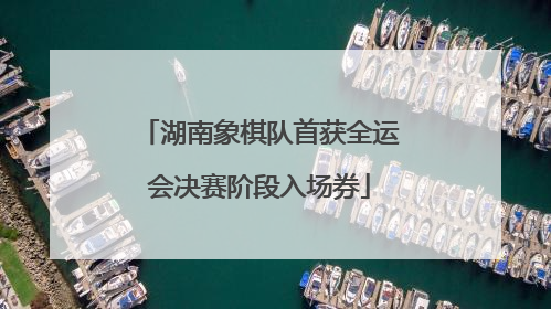 湖南象棋队首获全运会决赛阶段入场券