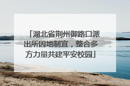 湖北省荆州御路口派出所因地制宜，整合多方力量共建平安校园