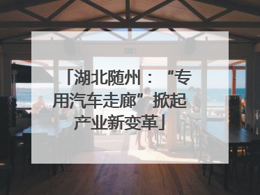 湖北随州：“专用汽车走廊”掀起产业新变革
