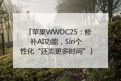 苹果WWDC25：修补AI功能，Siri个性化“还需更多时间”