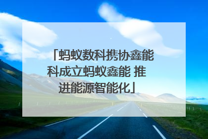蚂蚁数科携协鑫能科成立蚂蚁鑫能 推进能源智能化