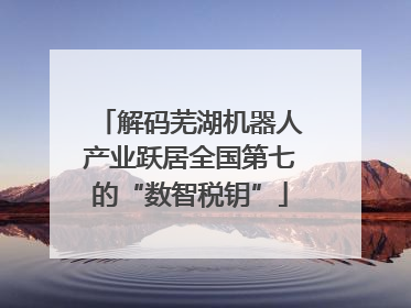 解码芜湖机器人产业跃居全国第七的“数智税钥”