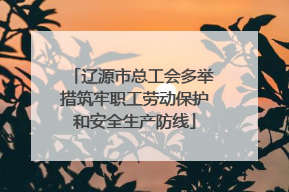 辽源市总工会多举措筑牢职工劳动保护和安全生产防线