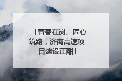 青春在岗、匠心筑路，济商高速项目建设正酣