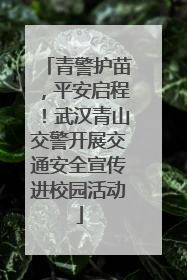 青警护苗，平安启程！武汉青山交警开展交通安全宣传进校园活动