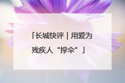 长城快评｜用爱为残疾人“撑伞”