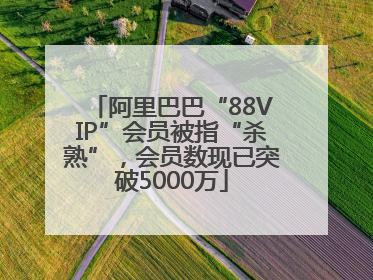 阿里巴巴“88VIP”会员被指“杀熟”，会员数现已突破5000万