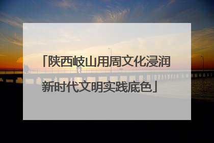陕西岐山用周文化浸润新时代文明实践底色