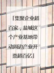集聚企业超百家，盐城这个产业基地带动周边产业开票超百亿
