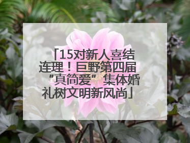 15对新人喜结连理！巨野第四届“真简爱”集体婚礼树文明新风尚