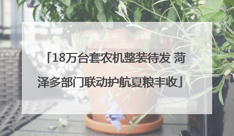 18万台套农机整装待发 菏泽多部门联动护航夏粮丰收