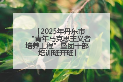 2025年丹东市“青年马克思主义者培养工程”暨团干部培训班开班