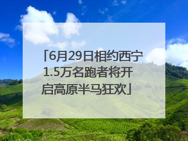 6月29日相约西宁 1.5万名跑者将开启高原半马狂欢