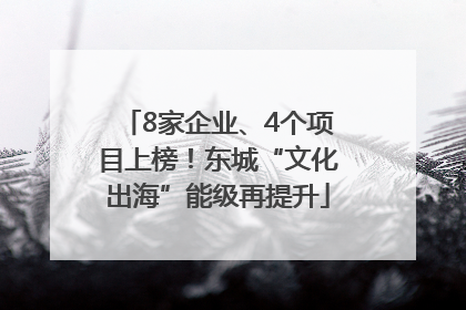 8家企业、4个项目上榜！东城“文化出海”能级再提升